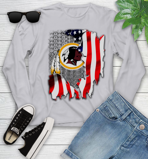 Washington Redskins NFL Football American Flag Youth Long Sleeve 5