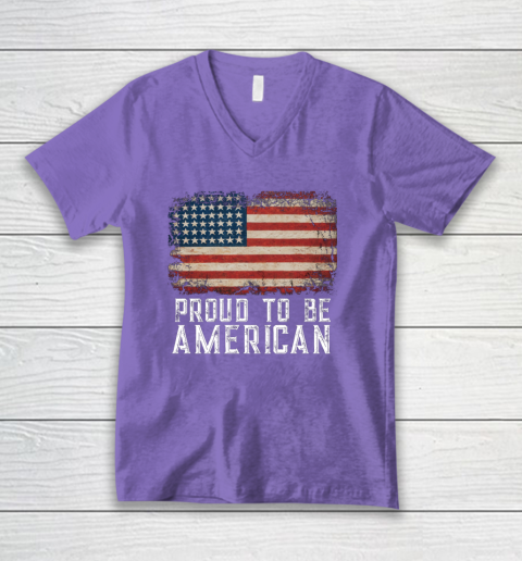 Proud American Patriotic USA Flag V-Neck T-Shirt 8
