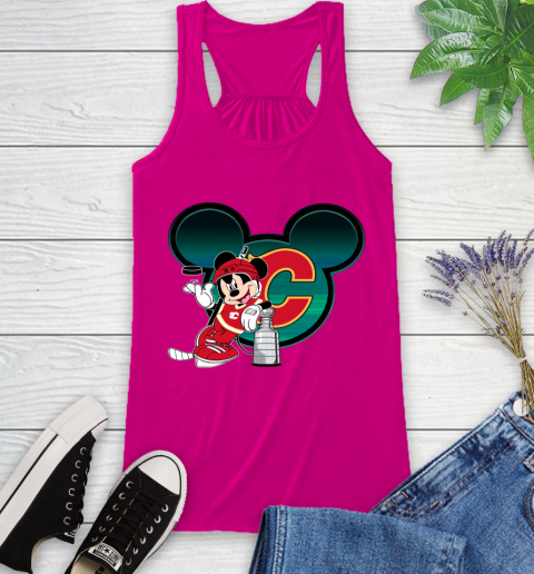 NHL Calgary Flames Stanley Cup Mickey Mouse Disney Hockey T Shirt Racerback Tank 8