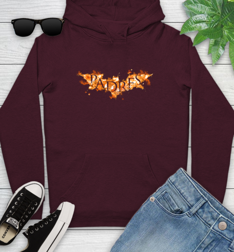 MLB San Diego Padres Batman Logo DC Baseball Sports Shirt Youth Hoodie 7