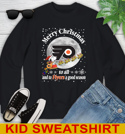 Philadelphia Flyers Merry Christmas To All And To Flyers A Good Season NHL Hockey Sports Youth Sweatshirt