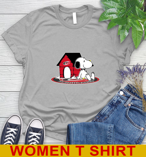 NHL Hockey Carolina Hurricanes Snoopy The Peanuts Movie Shirt Women's T-Shirt 5