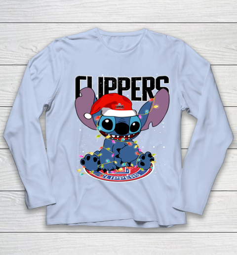 LA Clippers NBA noel stitch Basketball Christmas Youth Long Sleeve 5