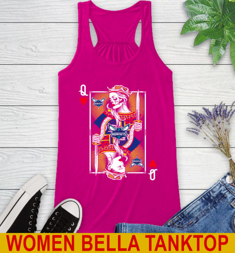 NBA Basketball Charlotte Hornets The Queen Of Hearts Card Shirt Racerback Tank 6