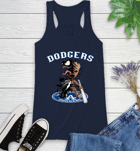 MLB Los Angeles Dodgers Baseball Venom Groot Guardians Of The Galaxy Racerback Tank 12