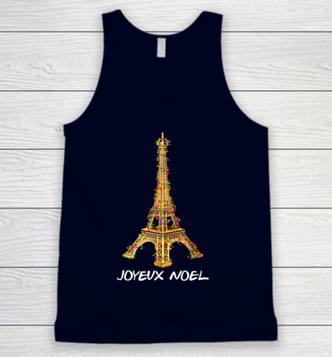 Joyeux Noel French Merry Christmas Eiffel Tower Tank Top 2