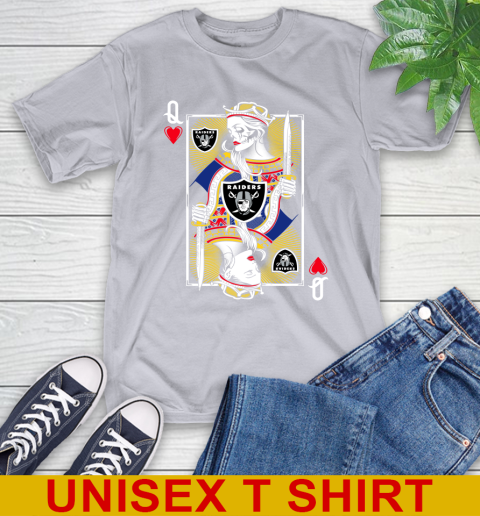 NFL Football Oakland Raiders The Queen Of Hearts Card Shirt T-Shirt 5