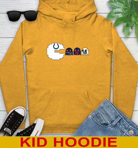 Indianapolis Colts NFL Football Pac Man Champion Youth Hoodie 3