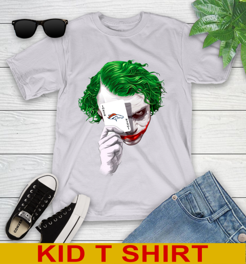 Denver Broncos NFL Football Joker Card Shirt Youth T-Shirt 4