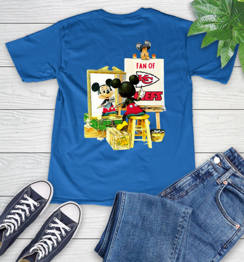 NFL Football Kansas City Chiefs Mickey Drawing Shirt 50