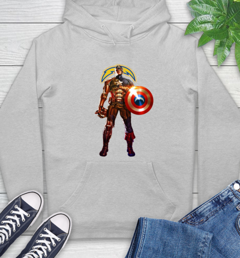 NFL Captain America Marvel Avengers Endgame Football Sports Los Angeles Chargers Hoodie 6