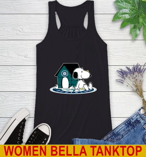 MLB Baseball Seattle Mariners Snoopy The Peanuts Movie Shirt Racerback Tank 2