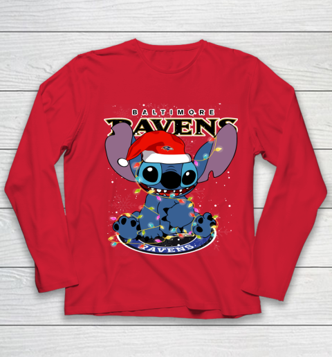 Baltimore Ravens NFL Football noel stitch Christmas Youth Long Sleeve 7