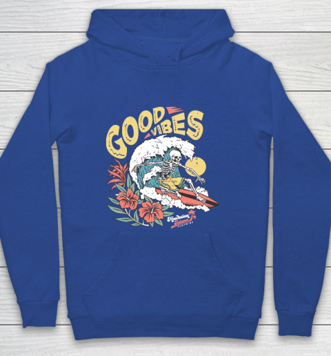 Good Vibes Skeleton Surfer Youth Hoodie 6