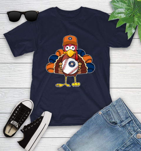 Houston Astros Turkey thanksgiving Youth T-Shirt 3
