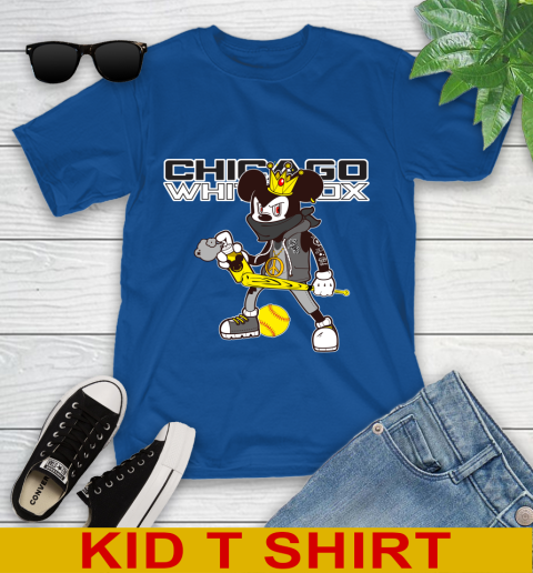 Chicago White Sox MLB Baseball Mickey Peace Sign Sports Youth T-Shirt 9