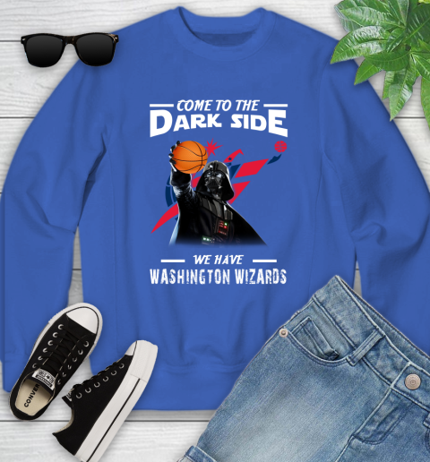 NBA Come To The Dark Side We Have Washington Wizards Star Wars Darth Vader Basketball Youth Sweatshirt 7