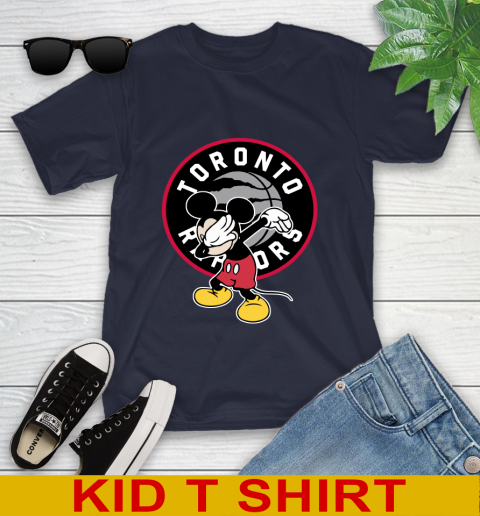 Toronto Raptors NBA Basketball Dabbing Mickey Disney Sports Youth T-Shirt 3