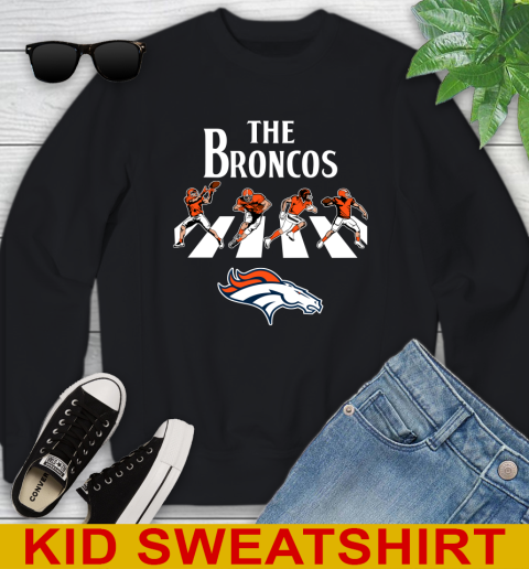 NFL Football Denver Broncos The Beatles Rock Band Shirt Youth Sweatshirt