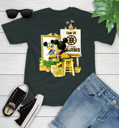 NHL Hockey Boston Bruins Mickey Drawing Shirt 98