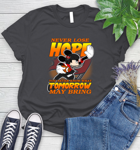 Tampa Bay Buccaneers NFL Football Mickey Disney Never Lose Hope Women's T-Shirt 8