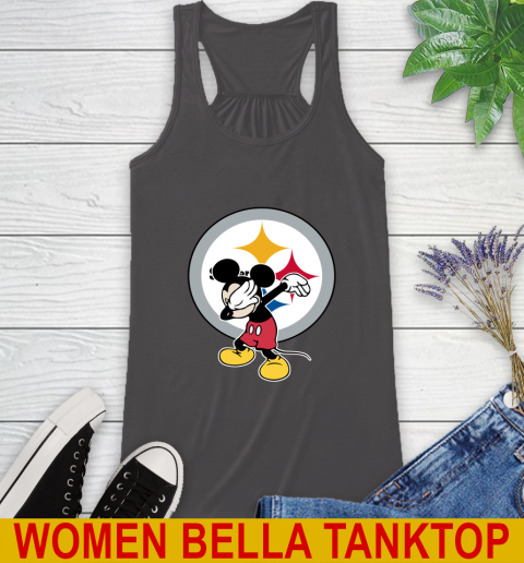 Pittsburgh Steelers NFL Football Dabbing Mickey Disney Sports Racerback Tank 12