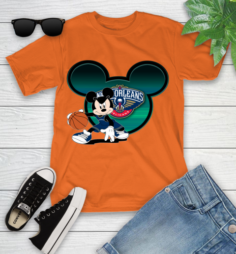 NBA New Orleans Pelicans Mickey Mouse Disney Basketball Youth T-Shirt 7