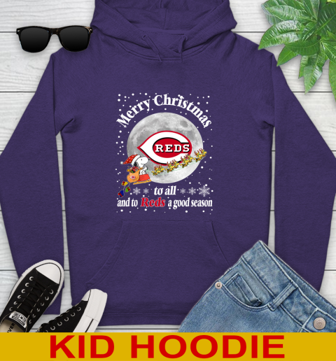 Cincinnati Reds Merry Christmas To All And To Reds A Good Season MLB Baseball Sports Youth Hoodie 5