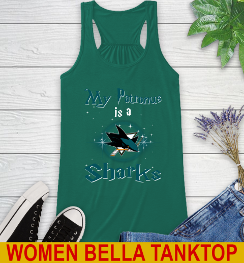 NHL Hockey Harry Potter My Patronus Is A San Jose Sharks Racerback Tank 5