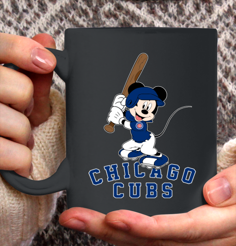 MLB Baseball Chicago Cubs Cheerful Mickey Mouse Shirt Ceramic Mug 15oz