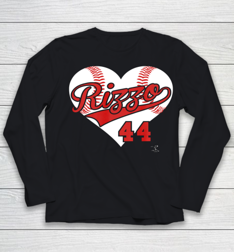 Anthony Rizzo Tshirt Baseball Heart Gameday Youth Long Sleeve