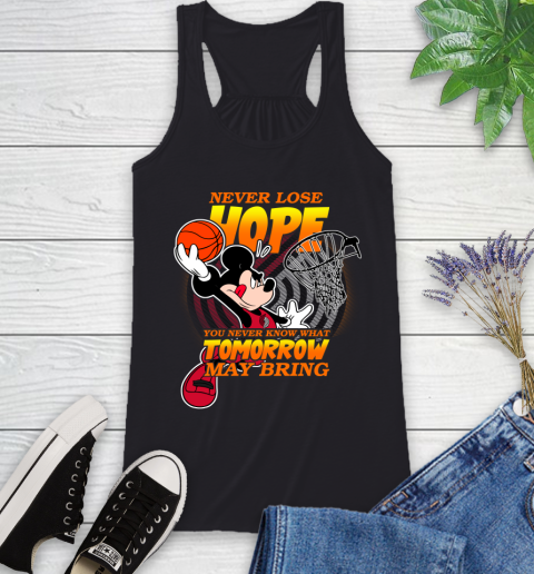 Portland Trail Blazers NBA Basketball Mickey Disney Never Lose Hope Racerback Tank