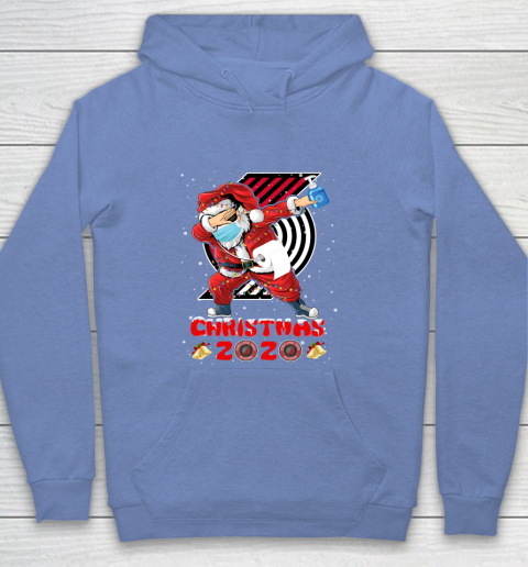 Portland Trail Blazers Funny Santa Claus Dabbing Christmas 2020 NBA Youth Hoodie 8