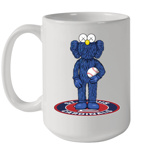 MLB Baseball St.Louis Cardinals Kaws Bff Blue Figure Shirt Ceramic Mug 15oz