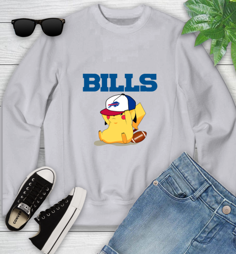 NFL Pikachu Football Sports Buffalo Bills Youth Sweatshirt 4