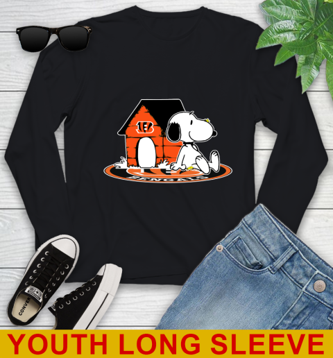 NFL Football Cincinnati Bengals Snoopy The Peanuts Movie Shirt Youth Long Sleeve 2