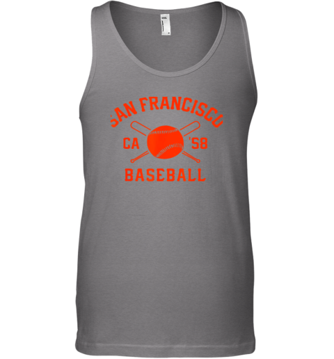 wyzx san francisco baseball vintage sf the city cali retro gift unisex tank 17 front graphite heather