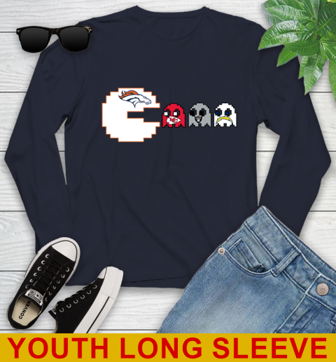 Denver Broncos NFL Football Pac Man Champion Youth Long Sleeve 3