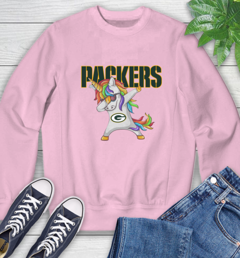 Green Bay Packers NFL Football Funny Unicorn Dabbing Sports Sweatshirt 9