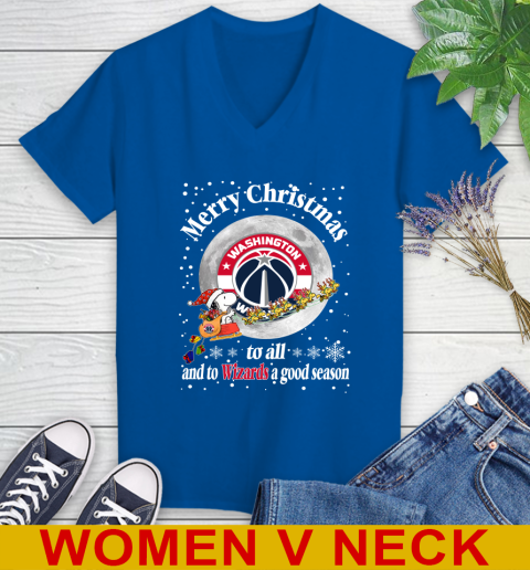 Washington Wizards Merry Christmas To All And To Wizards A Good Season NBA Basketball Sports Women's V-Neck T-Shirt 9