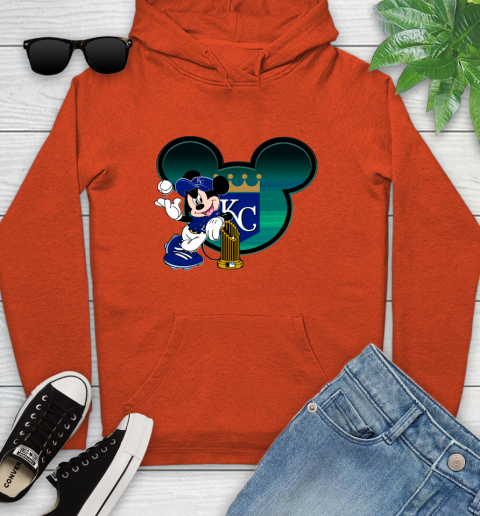 MLB Kansas City Royals The Commissioner's Trophy Mickey Mouse Disney Youth Hoodie 5