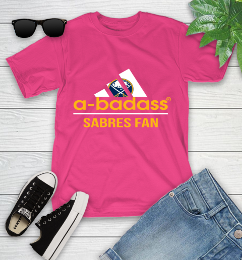 NHL A Badass Buffalo Sabres Fan Adidas Hockey Sports Youth T-Shirt 11