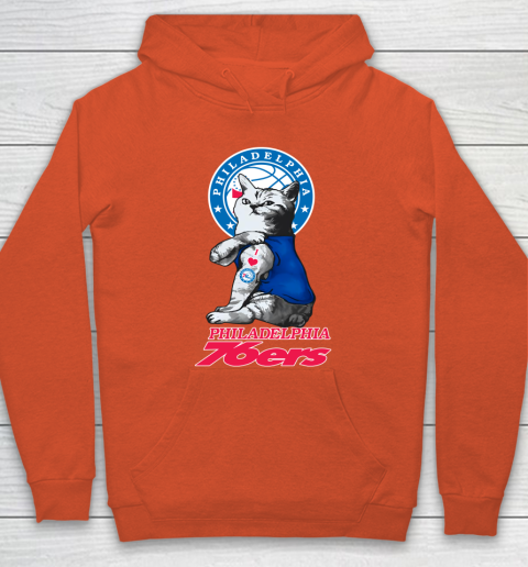 NBA Basketball My Cat Loves Philadelphia 76ers Hoodie 3