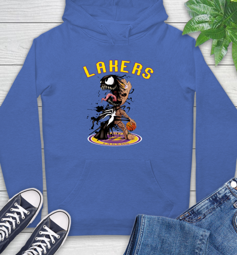 NBA Los Angeles Lakers Basketball Venom Groot Guardians Of The Galaxy Hoodie 9