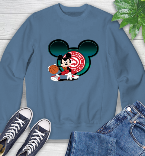 NBA Atlanta Hawks Mickey Mouse Disney Basketball Sweatshirt 7