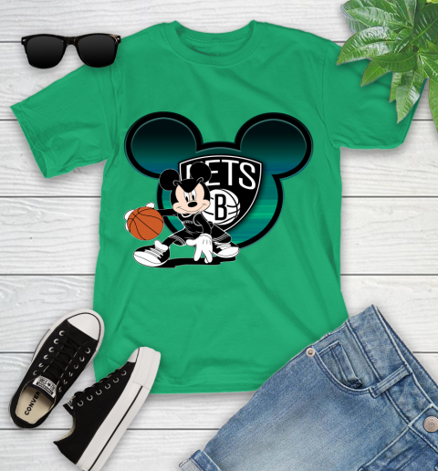 NBA Brooklyn Nets Mickey Mouse Disney Basketball Youth T-Shirt 6