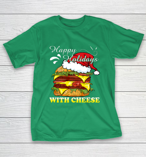 Happy Holidays With Cheese shirt Christmas Cheeseburger T-Shirt 15