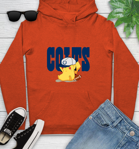 NFL Pikachu Football Sports Indianapolis Colts Youth Hoodie 5
