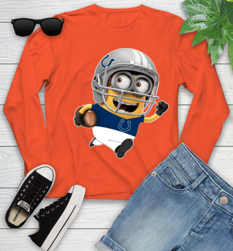 NFL Indianapolis Colts Minions Disney Football Sports Youth Long Sleeve 4