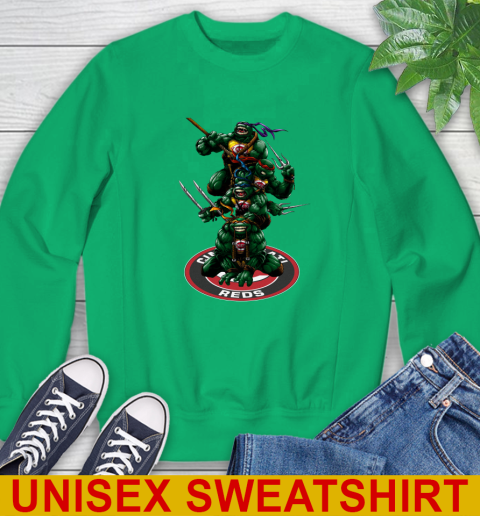 MLB Baseball Cincinnati Reds Teenage Mutant Ninja Turtles Shirt Sweatshirt 6